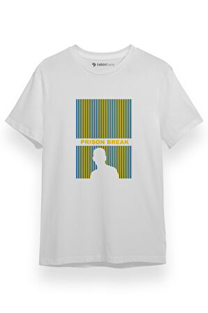 Prison Break Long Beyaz Kısa kol Erkek Tshirt