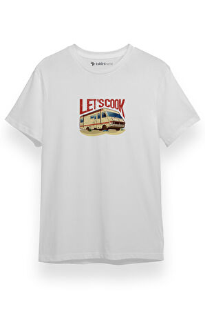 Breaking Bad Let's Cook Beyaz Kısa kol Erkek Tshirt