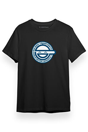 Ghost in the Shell Anime Laughing Man Siyah Kısa kol Erkek Tshirt