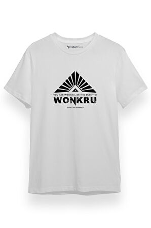 The100 Wonkru Sembol Beyaz Kısa kol Erkek Tshirt