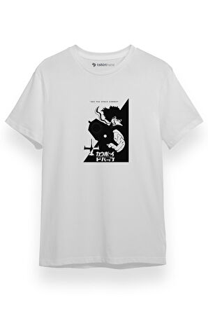 Cowboy Bebop Spike See You Space Cowboy Beyaz Kısa kol Erkek Tshirt