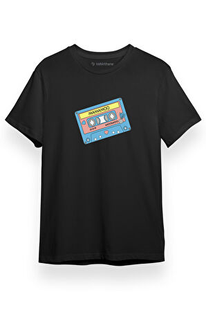 Mamamoo Retro Casette Tape Siyah Kısa kol Erkek Tshirt