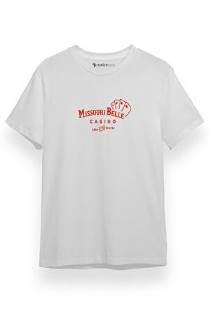 Ozark Missouri Belle Casino Beyaz Kısa kol Erkek Tshirt