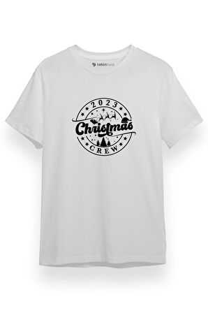 2023 Christmas Crew Beyaz Kısa kol Erkek Tshirt