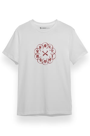 Shang-Chi And The Legend Of The Ten Rings Art Logo Beyaz Kısa kol Erkek Tshirt