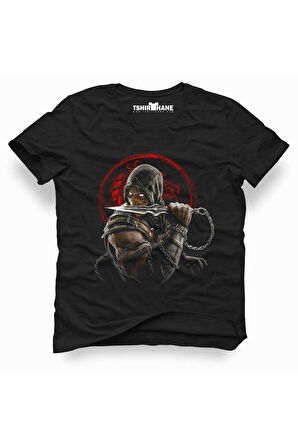Mortal kombat scorpion fatality Tişört Erkek Tshirt