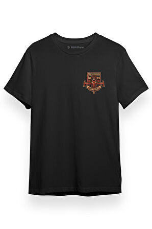 Cowbow Bebop Anime Space Cowbow Let's Jam Amblem Siyah Kısa kol Erkek Tshirt