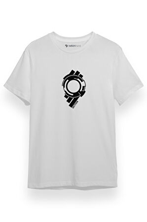 Ghost In The Shell Anime Section 9 Logo Beyaz Kısa kol Erkek Tshirt