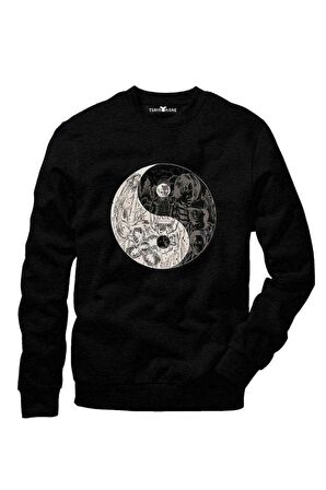 Tshirthane Stranger Things Ying Yang Upside Down Sevgili Kapşonlu