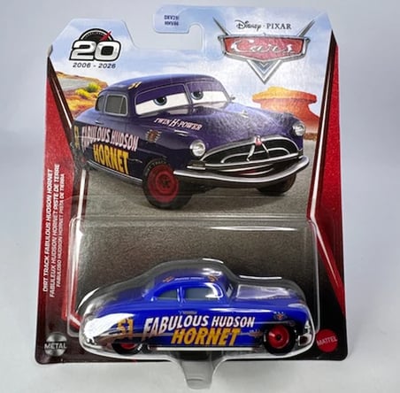 Disney Pixar Cars Dirt Track Fabulous Hudson Hornet 20.yıl Model Araba DXV29