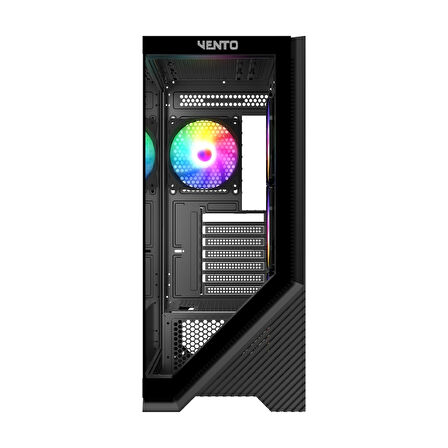 VENTO VG4202FL FSP 750W GEN5 4x120mm Rainbow RGB Fan USB 3.0 Temperli Cam Siyah Gaming (Oyuncu) Kasa