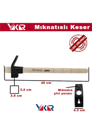 Yakar Mıknatıslı Dövme Çelik Keser