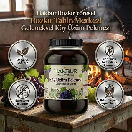 Bozkır Tahin Merkezi Üzüm Köy Pekmezi 950 gr (Doğal&katkısız)