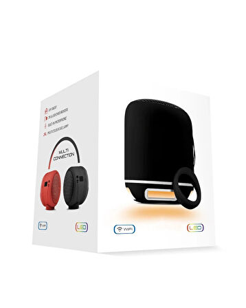 Yüksek Güçlü Ses RGB Işıklı Bluetooth Hoparlör, Multi Connection Ses Bombası aux/sd kart/usb/fm rady