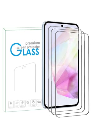 3 ADET Samsung Galaxy A24 Uyumlu Ekran Koruyucu Kırılmaz Cam 9H Temperli Cam 3 ADET