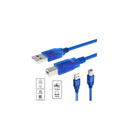 Yazıcı Kablosu Ara Printer Usb Bağlantı Bağlama Kablo Network Lazer Hp Canon Brother USB YAZICI