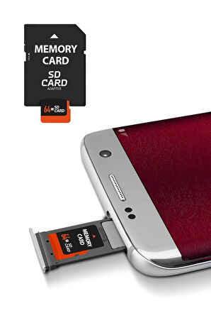 64 GB Yüksek Kapasiteli SD Card Veri Depolama Kamera Bilgisayar Uyumlu Hafıza Kartı 