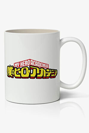My Hero Academia Logo Anime Beyaz Kupa Bardak