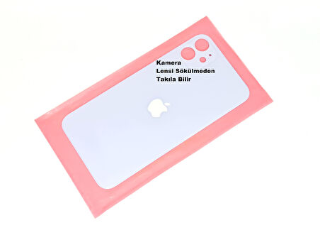 Tkgz İPhone 11 Arka Pil Batarya Kapağı (CAM) Mavi