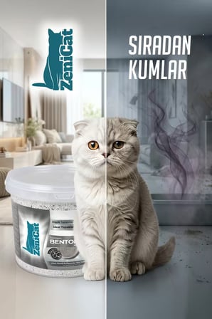 Aktif Karbonlu Bentonit Kedi Kumu 10 Lt – İnce Taneli, Güçlü Topaklanan, Koku Kontrolü
