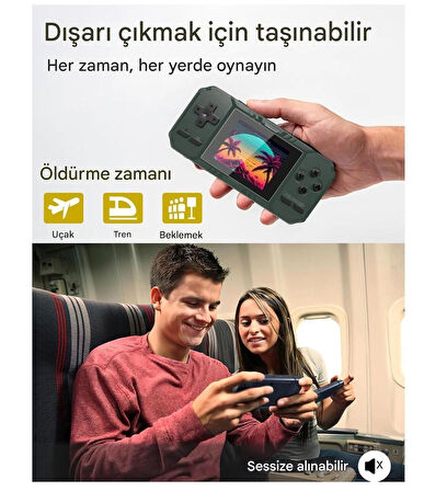 S8 Game CONSOLE-520 Oyunlu 3.0 inç Ekranlı Taşınabilir Mini Atari Gamebox