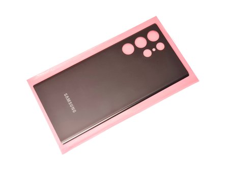 Tkgz Samsung Galaxy S22 ULTA Arka Pil Batarya Kapağı (CAM+B-7000) KAHVER RENGİ