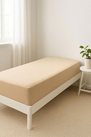 Tek Kişilik Düz Penye %100 Pamuklu Lastikli Çarşaf 100X200