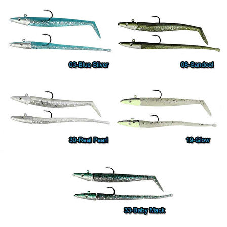 Savage Gear Sandeel And Slug 10Cm 10Gr 4+2 Silikon Yem GLOW