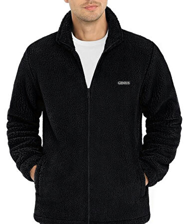 Oversize Peluş Sweatshirt Erkek Polar Sweatshirt Erkek Sweatshirt OVERSIZE-PELUSS