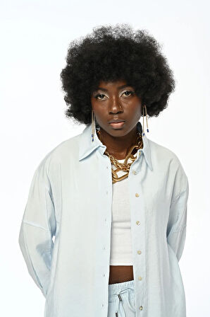 KADIN RAHAT KALIP DÜZ RENK GÖMLEK