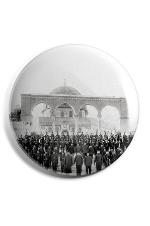 Kudüs'te Osmanlı Askerleri Iğneli Çanta Rozeti 58mm