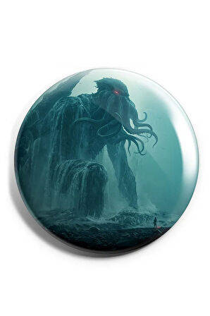 Cthulhu V2 Iğneli Çanta Rozeti