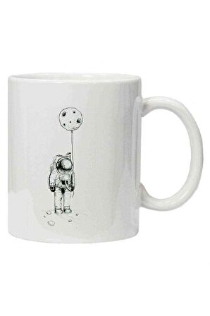 Kupa Bardak Astronot Balon Ay