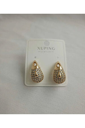 Xuping Zirkon Taşlı Damla Küpe