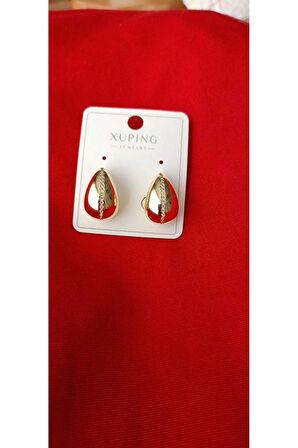 Xupıng Zirkon Taşlı Damla Küpe