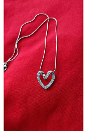 1.Sınıf Çelik Kararma Yapmaz Silver Kalp Kolye