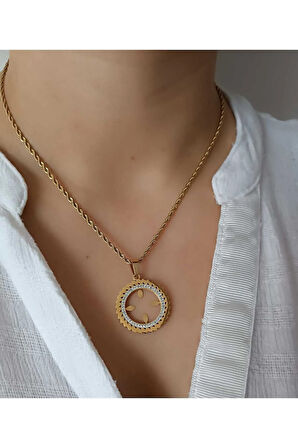 1.Sınıf Çelik Kararma Yapmaz Çeyrek Yuvalı Kolye