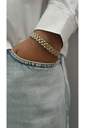 Çelik Kararma Yapmaz Roleks Tarz Bileklik