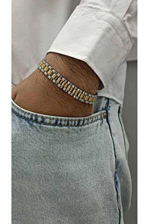 Çelik Kararma Yapmaz Roleks Tarz Bileklik