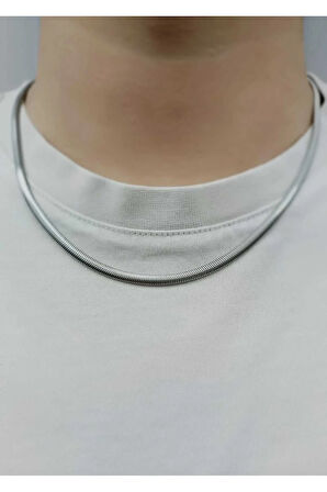 Çelik Kararma Yapmaz Balık Sırtı Erkek Kolye