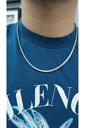 Çelik Kararma Yapmaz Balık Sırtı Erkek Kolye