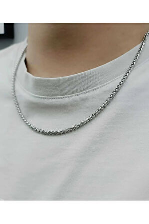 Çelik Kararma Yapmaz Burgu Model Erkek Kolye