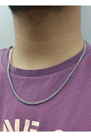 Çelik Kararma Yapmaz Burgu Model Erkek Kolye