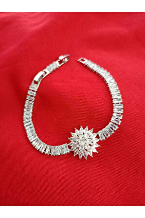 1.Sınıf Kararma Yapmaz Silver Zirkon Taşlı Bileklik