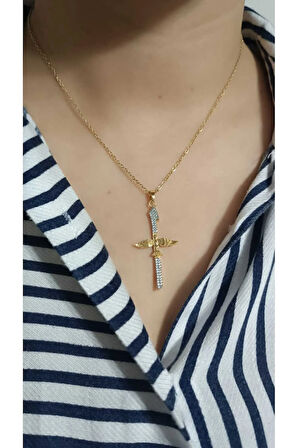 1.Sınıf Çelik Kararma Yapmaz Zirkon Detaylı Anka Figürlü Kolye