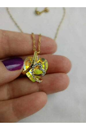 1.Sınıf Çelik Kararma Yapmaz Zirkon Taşlı Kalp Kolye