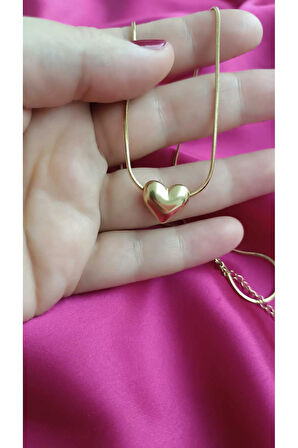 1.Sınıf Çelik Kararma Yapmaz Kalp Figürlü Kolye