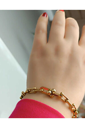 Tiffanny Göbekli  Kararma Yapmaz 1.Sınıf Çelik Kadın Kolye