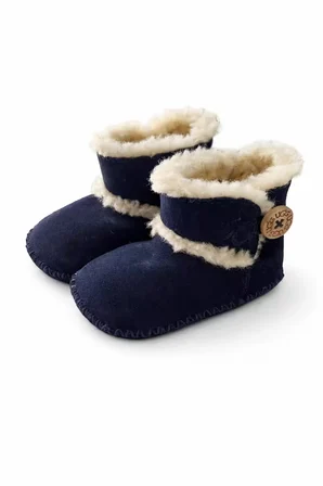UGG BABY INFANT  LEMMY  2 YÜN ASTARLI BOTLAR Lacivert Süet 20-21 Numara (18-20 Ay)