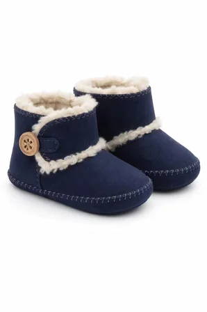 UGG BABY INFANT  LEMMY  2 YÜN ASTARLI BOTLAR Lacivert Süet 20-21 Numara (18-20 Ay)